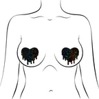 Pastease Melted Heart Pasties Black