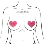 Pastease Glitter 'Eat Ass' Heart Pasties Pink