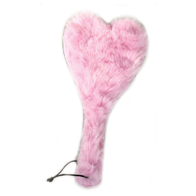 Spank Her Plush Heart Paddle (Leather)