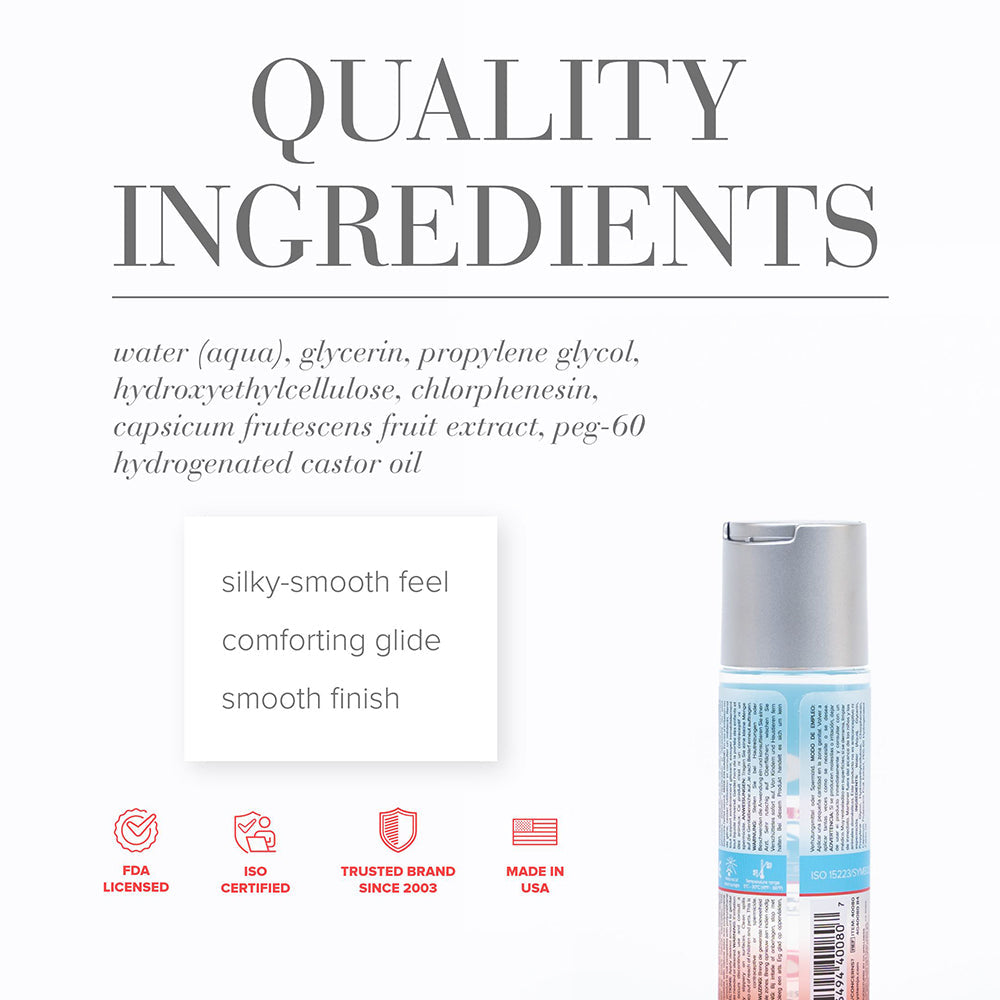 JO H2O Warming Water-Based Lubricant 2 oz.