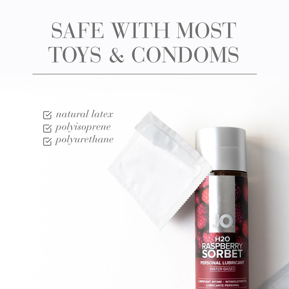 JO H2O Raspberry Sorbet Flavored Water-Based Lubricant 1 oz.