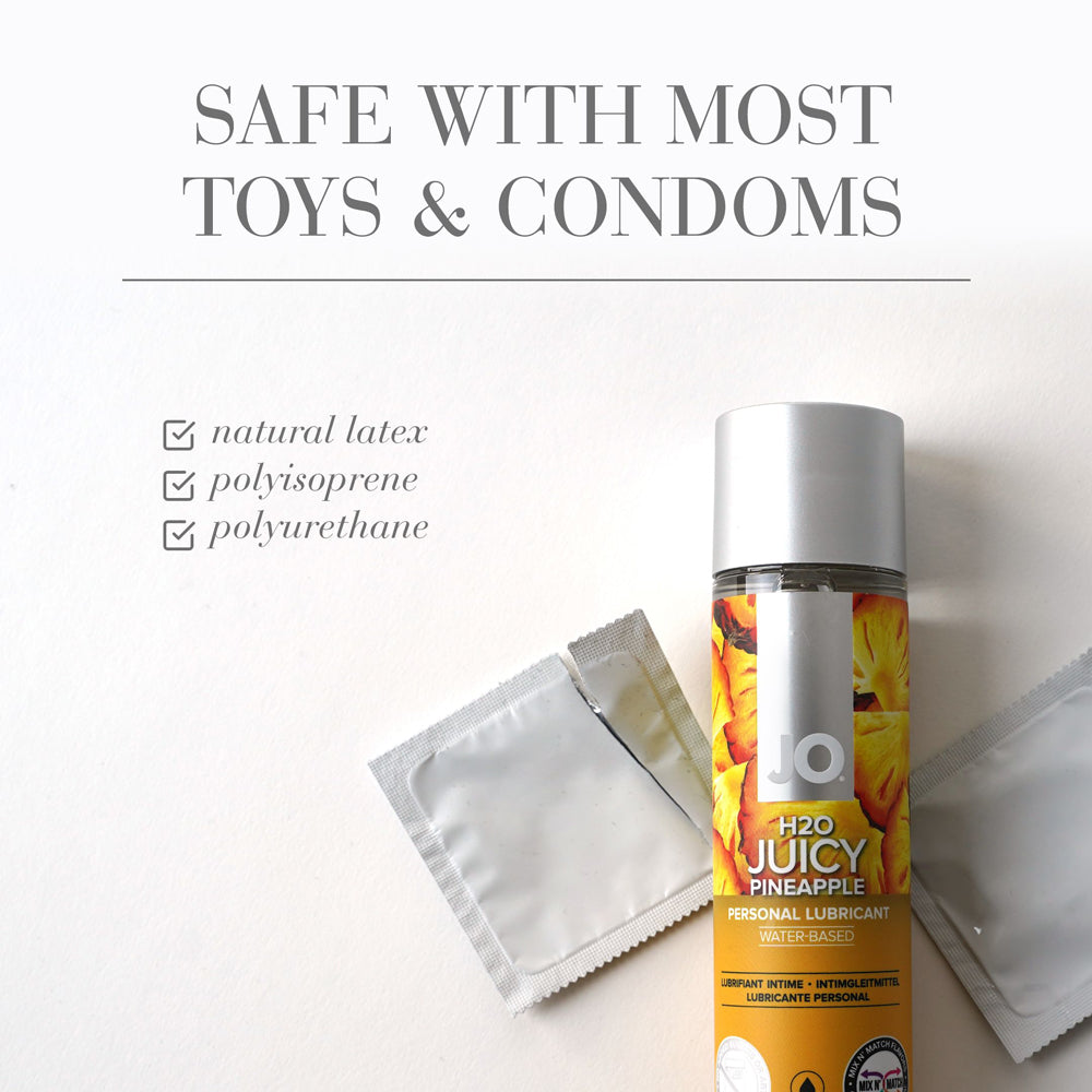 JO H2O Juicy Pineapple Flavored Water-Based Lubricant 1 oz.