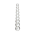 Icicles No. 2 Beaded 8.5 in. Glass Dildo Clear