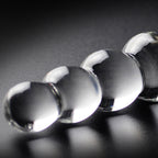 Icicles No. 2 Beaded 8.5 in. Glass Dildo Clear