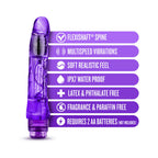 Naturally Yours Mambo Vibe Realistic 9 in. Vibrating Dildo Purple