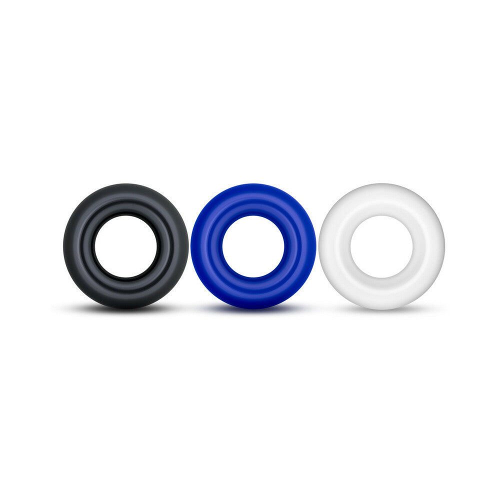 Stay Hard Donut Rings 3-Piece Cockring Set Assorted Colors