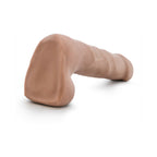 Au Naturel Suave 7 in. Posable Dual Density Dildo with Balls Tan