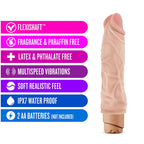 Dr. Skin Cock Vibe 10 Realistic 8.5 in. Vibrating Dildo Beige