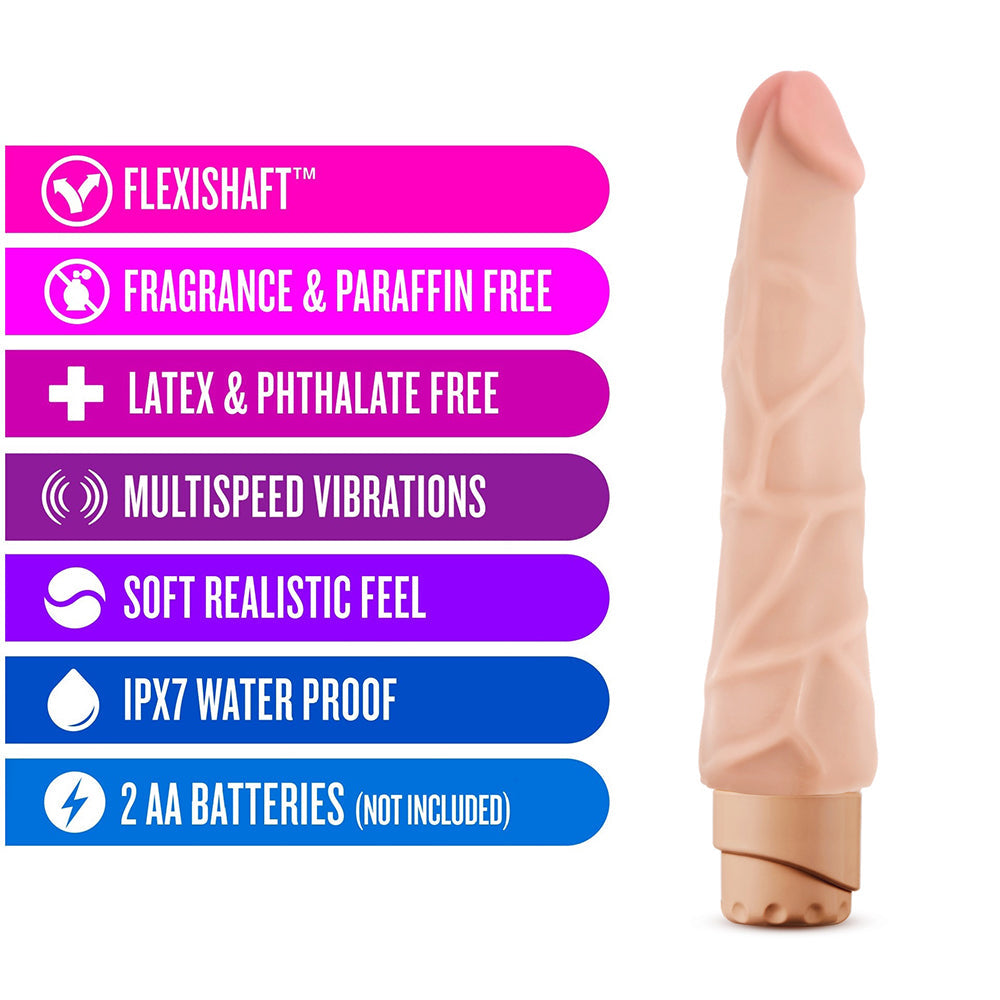 Dr. Skin Cock Vibe 1 Realistic 9 in. Vibrating Dildo Beige