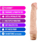 Dr. Skin Cock Vibe 6 Realistic 8.75 in. Vibrating Dildo Beige