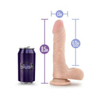 Au Naturel Mister Perfect 8.5 in. Posable Dual Density Dildo with Balls Beige
