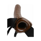 Fetish Fantasy Series 8 in. Hollow Strap-On Brown/Black