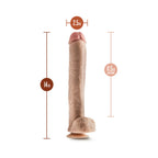 Hung Rider Bruno Realistic 14 in. Dildo with Balls Beige