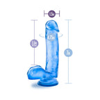 B Yours Sweet 'n Hard 1 Realistic 7 in. Dildo with Balls Blue