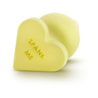 Play with Me Naughty Candy Hearts 'Spank Me' Anal Plug Yellow