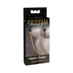 Fetish Fantasy Gold Adjustable Nipple Clamps With Chain Gold/Black