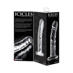 Icicles No. 62 Curved Realistic 6.5 in. Glass Dildo Clear