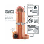 Fantasy X-tensions Vibrating Real Feel 1 in. Extension With Ball Strap Beige