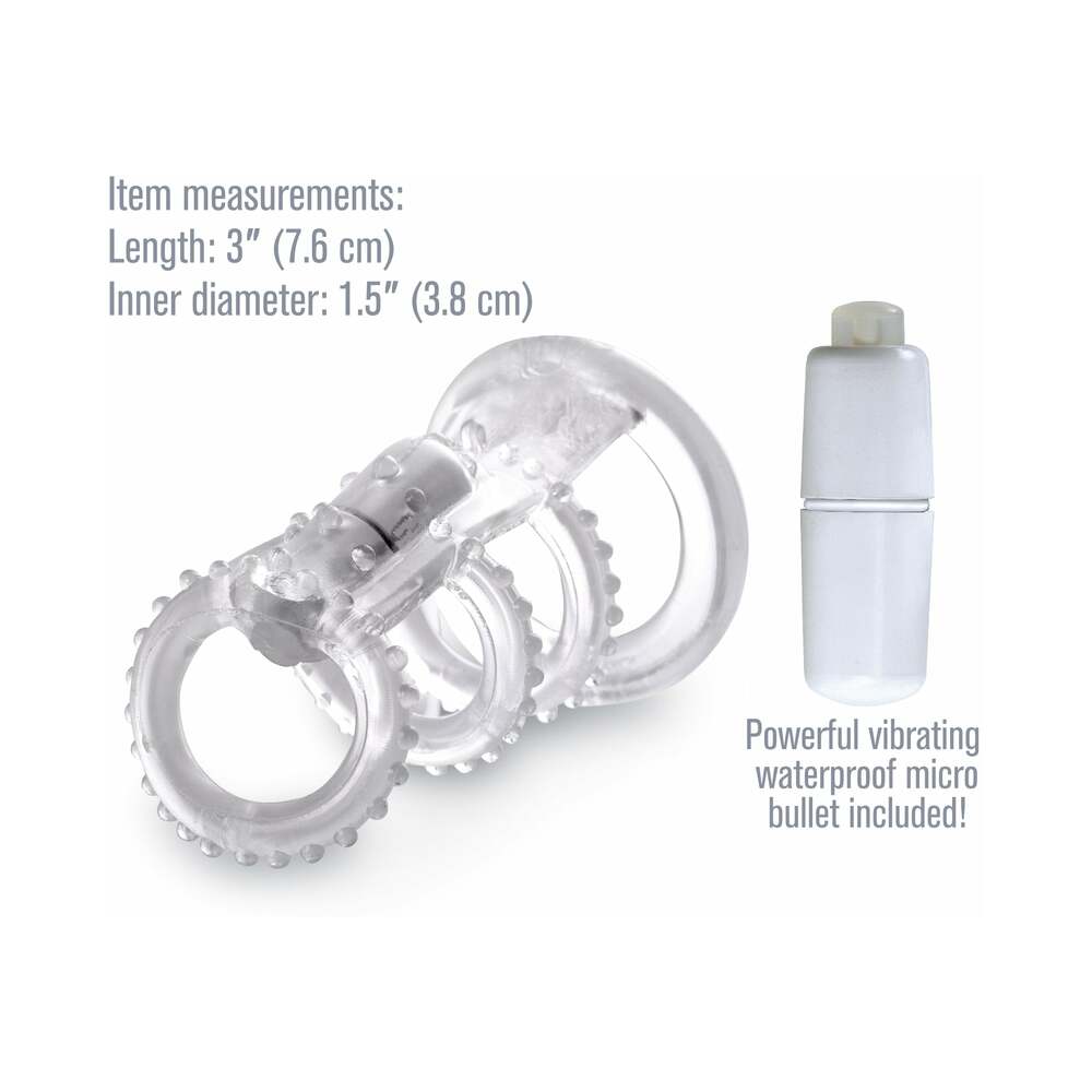 Fantasy X-tensions Vibrating Cock Cage Clear