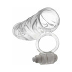 Fantasy X-tensions Vibrating Super Sleeve 1 in. Extension With Ball Strap Clear