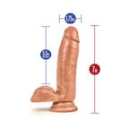 Coverboy Manny The Fireman Realistic 7 in. Dildo with Balls Tan