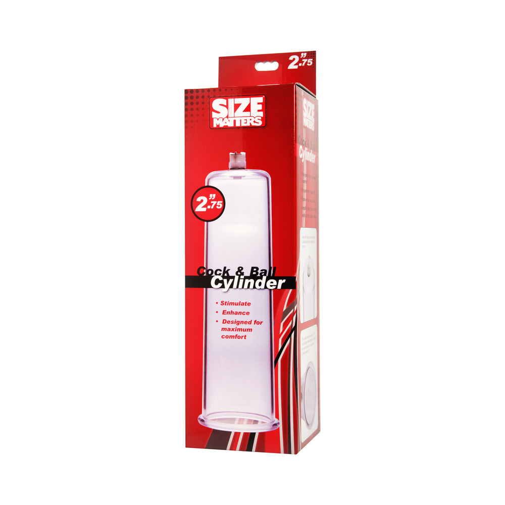Size Matters Cock and Ball Cylinder 2.75 in. x 11 in. Clear