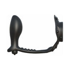 Fantasy C-Ringz Rock Hard Ass-Gasm Vibrating Silicone Cockring With Anal Plug Black