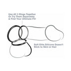 Fantasy C-Ringz Silicone 3-Ring Stamina Set Black