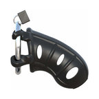 Fantasy C-Ringz Hardcore Silicone Cock Blocker Locking Chastity Cage Black