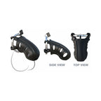 Fantasy C-Ringz Hardcore Silicone Cock Blocker Locking Chastity Cage Black