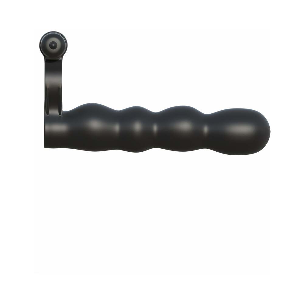 Fantasy C-Ringz Posable Partner Double Penetrator Vibrating Cockring Black