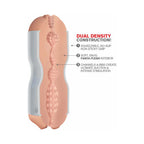 PDX Tight Grip Pussy & Mouth Dual Density Squeezable Masturbator Beige/White