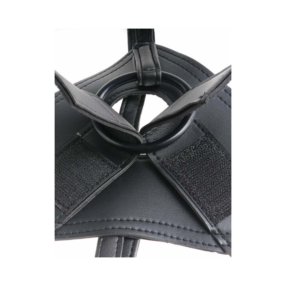 King Cock Strap-On Harness With 8 in. Cock Brown