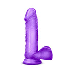 B Yours Sweet 'n Hard 2 Realistic 7.75 in. Dildo with Balls Purple