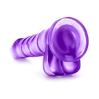 B Yours Sweet 'n Hard 4 Realistic 7 in. Dildo with Balls Purple