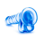B Yours Sweet 'n Hard 4 Realistic 7 in. Dildo with Balls Blue