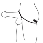 Master Series Explorer Silicone Cock Ring and Prostate Plug Black