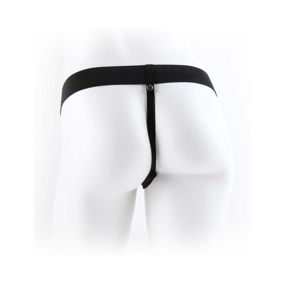 Fetish Fantasy Series 9 in. Hollow Strap-On with Balls Brown/Black