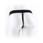 Fetish Fantasy Series 9 in. Vibrating Hollow Strap-On with Balls Beige/Black