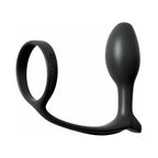 Anal Fantasy Collection Silicone Ass-Gasm Cock Ring Beginner's Plug Black