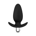 Luxe Little Thumper Vibrating Silicone Anal Plug Black