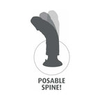 King Cock 7 in. Vibrating Cock Poseable Dildo With Suction Cup Beige