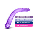 B Yours 16 in. Double Dildo Purple