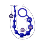 Luxe Silicone 10 Beads for Anal Play Indigo