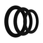 Rock Solid Black Gasket Silicone 3pc Set (.75in,1in,1.25in)