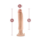 Au Naturel 11 in. Magnum Vibrating Dong Dual Density Dildo Beige