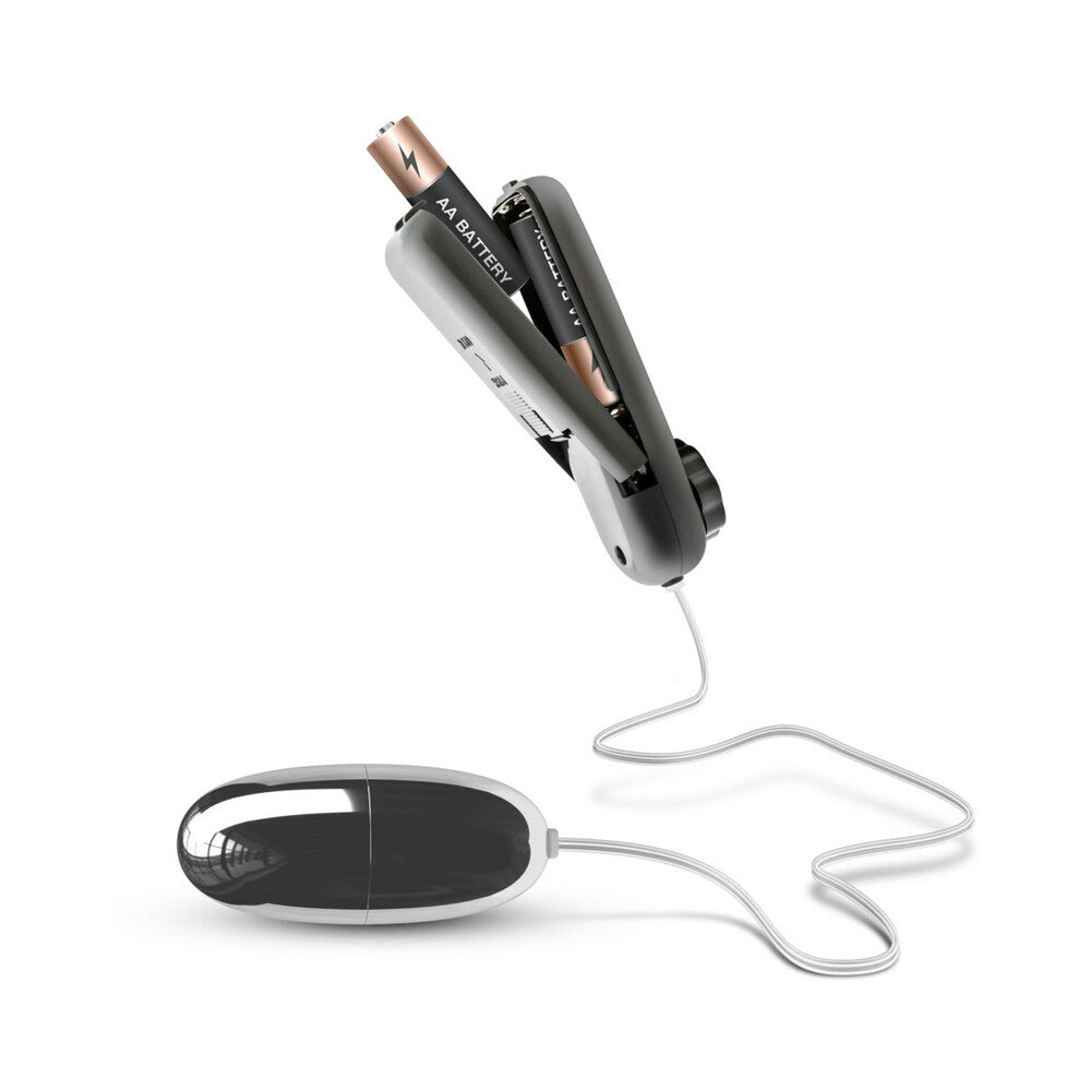 B Yours Silver Power Bullet Remote-Controlled Egg Vibrator Black