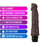 Dr. Skin Cock Vibe 6 Realistic 8.75 in. Vibrating Dildo Brown