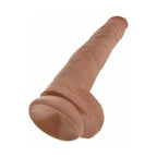 King Cock 14 in. Cock With Balls Realistic Suction Cup Dildo Tan