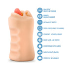 X5 Men Oral Anne Mouth Stroker Beige